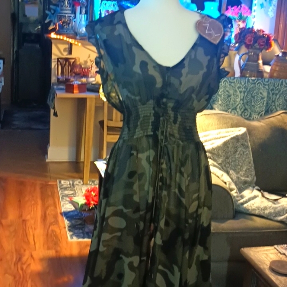 New Camouflage Maxi Dress From Z&L With Tags Size L From Nordstrom